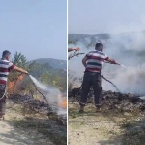 elektrik teli koptu otluk alan yandi xvuGZVI5